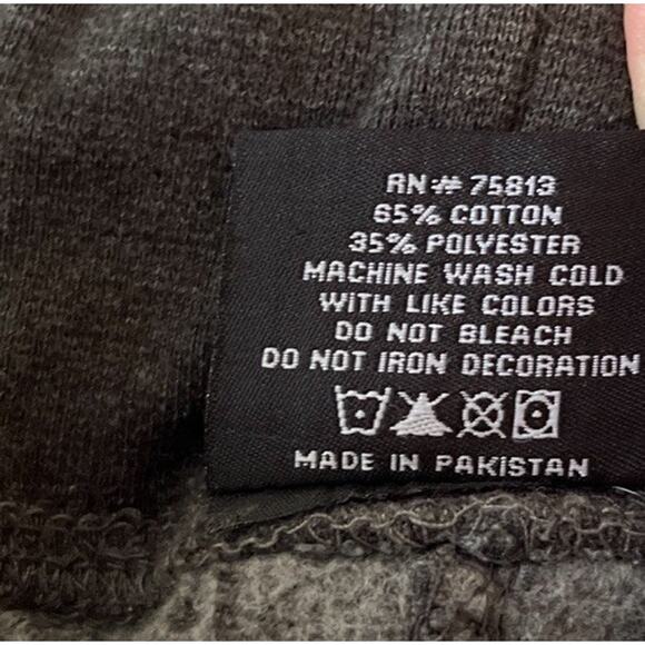 Young LA Sweat Pants Joggers Men L Gray Low Waist Drawstring Baggy - Picture 3 of 10